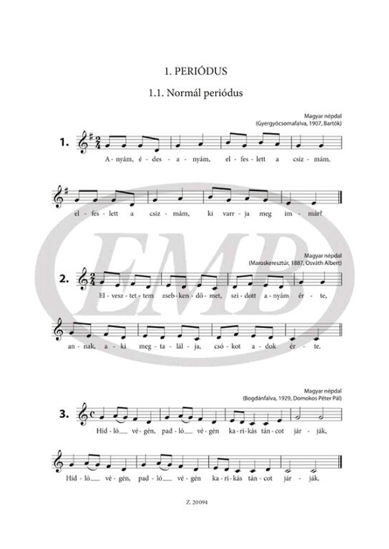 Balogh Máté Példatár Gárdonyi Zoltán Elemző formatanához  sheet music (9790080200940)