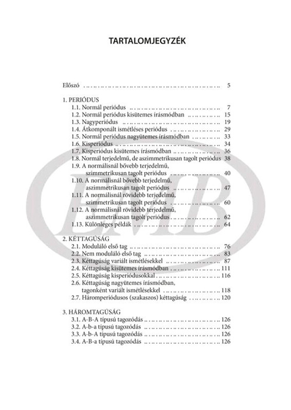 Balogh Máté Példatár Gárdonyi Zoltán Elemző formatanához  sheet music (9790080200940)
