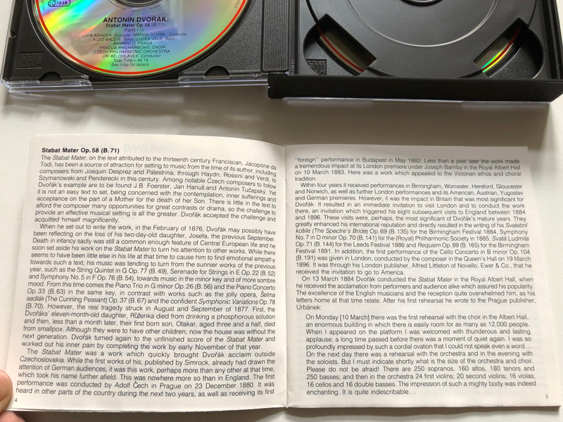 Dvořák - Stabat Mater; Psalm 149 - Czech Philharmonic Orchestra, Jiří Bělohlávek / Chandos 2x Audio CD 1991 / CHAN 8985/6Dvořák - Stabat Mater; Psalm 149 - Czech Philharmonic Orchestra, Jiří Bělohlávek / Chandos 2x Audio CD 1991 / CHAN 8985/6