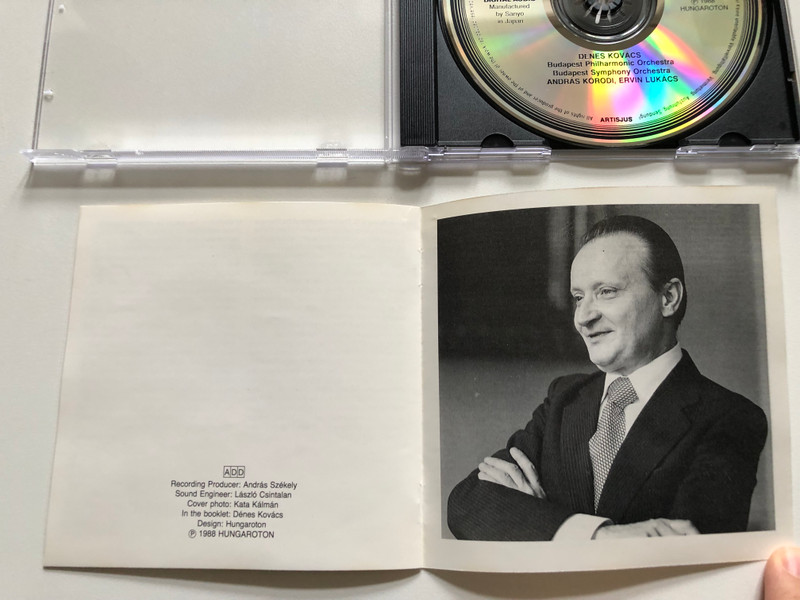 Bartók Béla Violin Concertos - Dénes Kovács, Budapest Philharmonic Orchestra, András Kórodi, Budapest Symphony Orchestra, Ervin Lukács / Hungaroton Audio CD 1988 Stereo / HCD 31041
