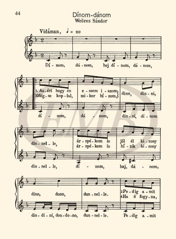 Bárdos Lajos Kicsinyek kórusa 3  Kilenc ének két szólamra  sheet music (9790080011898)