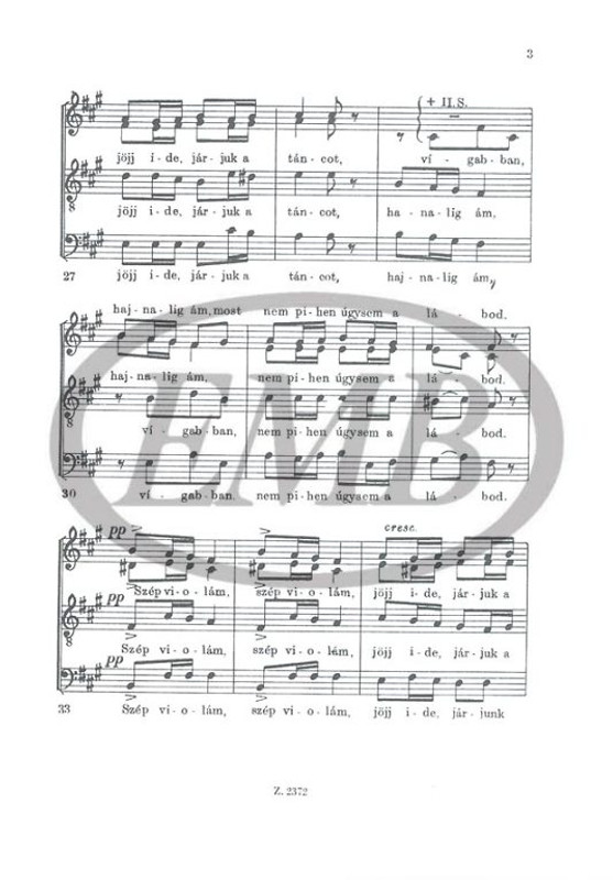 Bárdos Lajos: Lakodalmas rondó – Choral Work for Mixed Voices | Choral Sheet Music