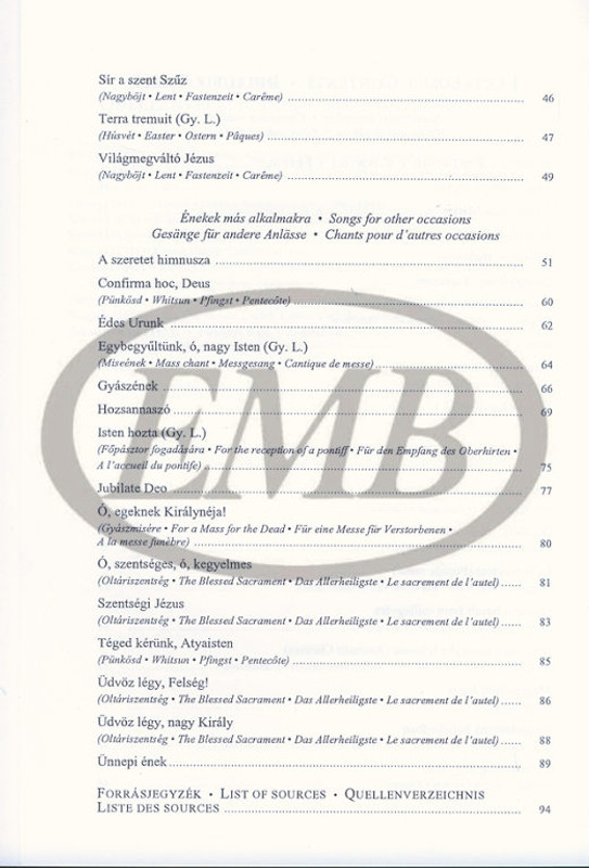 Bárdos Lajos: Musica Sacra for Female, Children's or Male Voices II/1 – Choral Score Collection for the Christmas and Easter Seasons