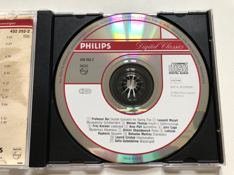Encore! - Gidon Kremer & Friends / Musical Jokes - Musikalische Spässe - Plaisanteries Musicales / Includes The Infamous Kupkovic ''Souvenir'' / Philips Digital Classics / Philips Audio CD 1992 / 432 252-2