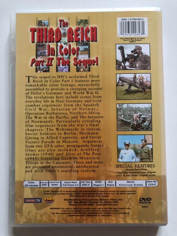 THIRD REICH - In Color Part II  The Sequel  DVD Video (009432228471)