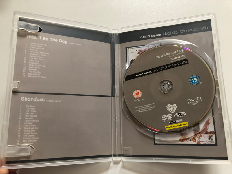 That'll Be The Day/Stardust / Directed by Michael Apted / david essex dvd double Feature / Studio Canal / DVD Video (7321900384919)