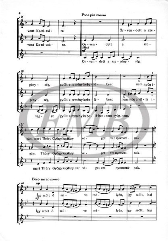 Bárdos Lajos Thury György emlékezete  Words by Csizmadia Ferenc  sheet music (9790080073377)