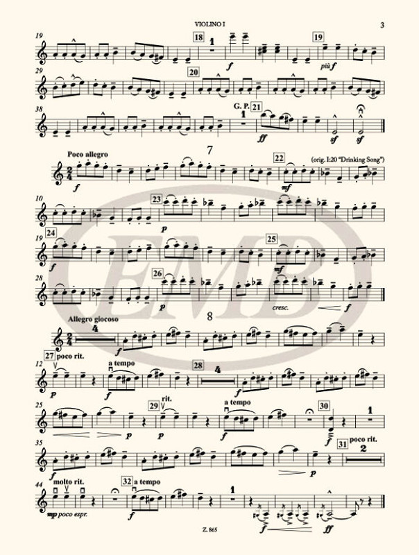Bartók Béla Ten Pieces from the Series 'For Children'  for three violins and cello or string quartet or youth string orchestra  Transcribed by Weiner Leó (9790080305836)