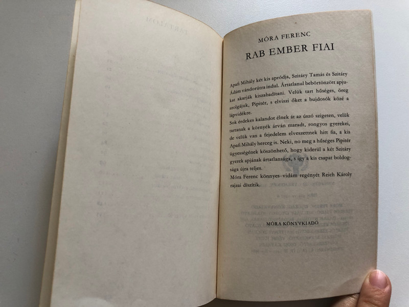MORA FERENC / RAB EMBER FIAL / MORA FERENC KÖNYVKIADÓ BUDAPEST, 1979 / Paperback (9631115976)