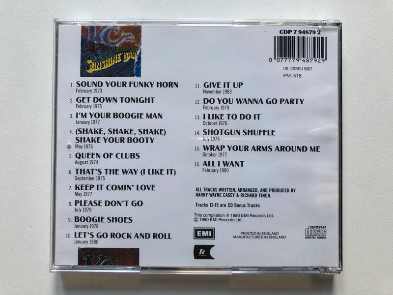 The Best Of KC And The Sunshine Band / EMI Audio CD 1990 / CDP 7 94879 2