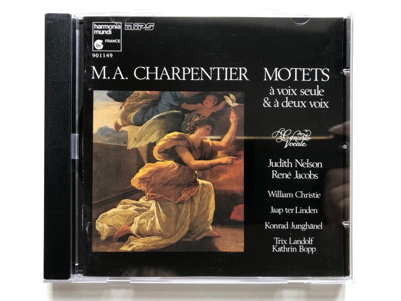 M. A. Charpentier: Motets À Voix Seule & À Deux Voix - Judith Nelson, René Jacobs, William Christie, Jaap ter Linden, Konrad Junghänel, Trix Landolf, Kathrin Bopp / Harmonia Mundi France Audio CD 1984 / HMC 901149 