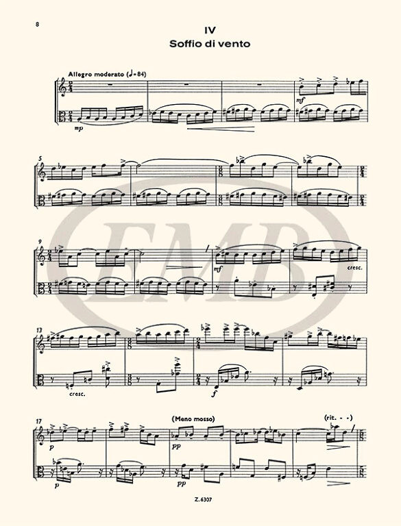 Borgulya András Quattro duetti  playing score  sheet music (9790080063071)