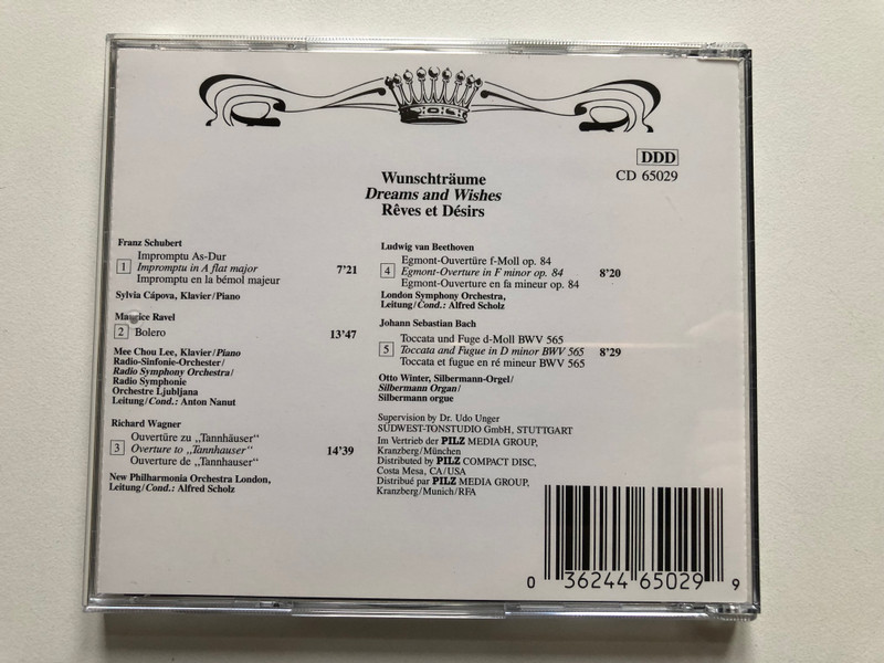 Royal Crown Classics: Wunschtraume. Dreams and Wishes. Reves et desirs - Bach, Beethoven, Ravel, Schubert, Wagner / Pilz Audio CD / CD 65029