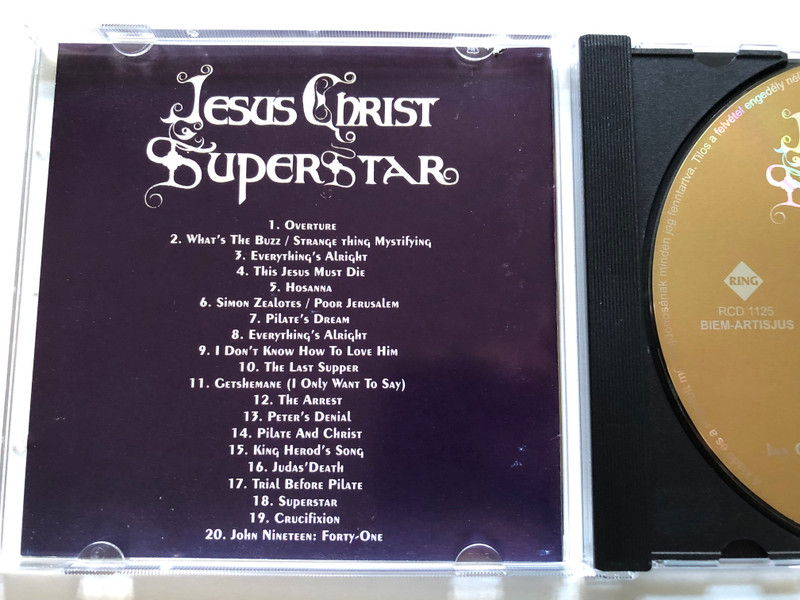 Jesus Christ Superstar - A Rock Opera by Andrew Lloyd Webber and Tim Rice / Ring Audio CD / RCD 1125