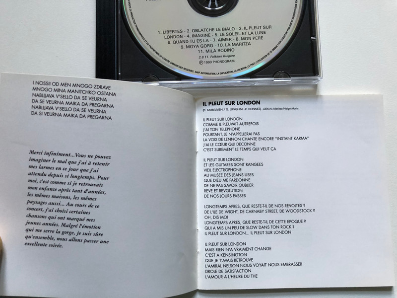 Sylvie Vartan – Enregistrement Public À Sofia, Le 6 Octobre 1990 / Philips Audio CD 1990 / 848 262 - 2 