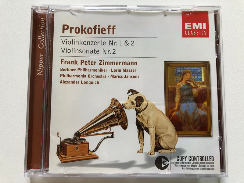 Prokofieff: Violinkonzerte Nr. 1 & 2; Violinsonate Nr. 2 - Frank Peter Zimmermann, Berliner Philharmoniker, Lorin Maazel, Philharmonia Orchestra, Mariss Jansons, Alexander Lonquich / EMI Classics Audio CD Stereo 2003 / 724358546828