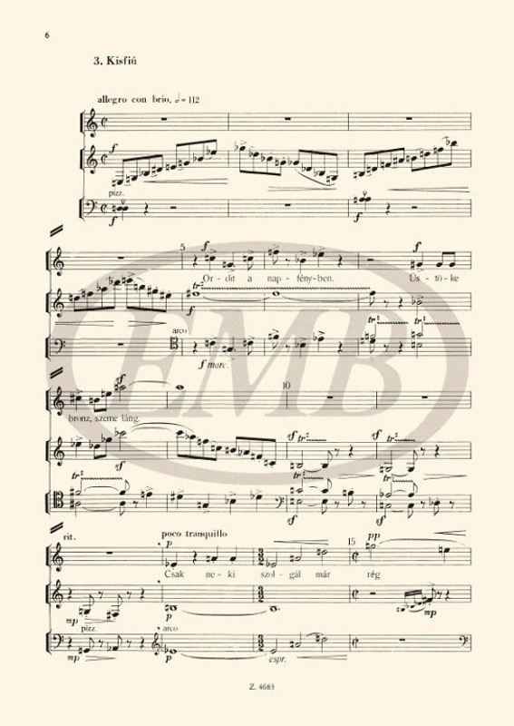 Bozay Attila Paper Slips  A cycle of songs to poems by Miklós Radnóti for soprano, clarinet and violoncello  playing score Op. 5  sheet music (9790080046838)