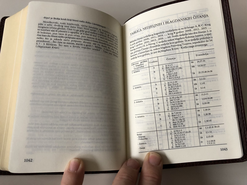 Novi Zavjet i Psalmi / The New Testament and The Book of Psalms in Croatian Language / Brown / Leather bound / Golden Edges / HBD 2008 / Translated from original languages by Lj. Rupčić (9789536709649)