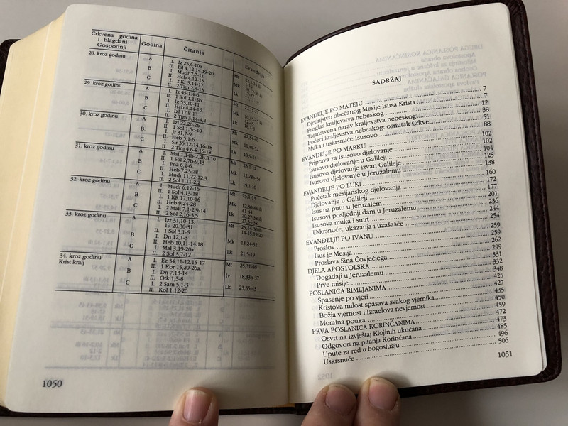 Novi Zavjet i Psalmi / The New Testament and The Book of Psalms in Croatian Language / Brown / Leather bound / Golden Edges / HBD 2008 / Translated from original languages by Lj. Rupčić (9789536709649)