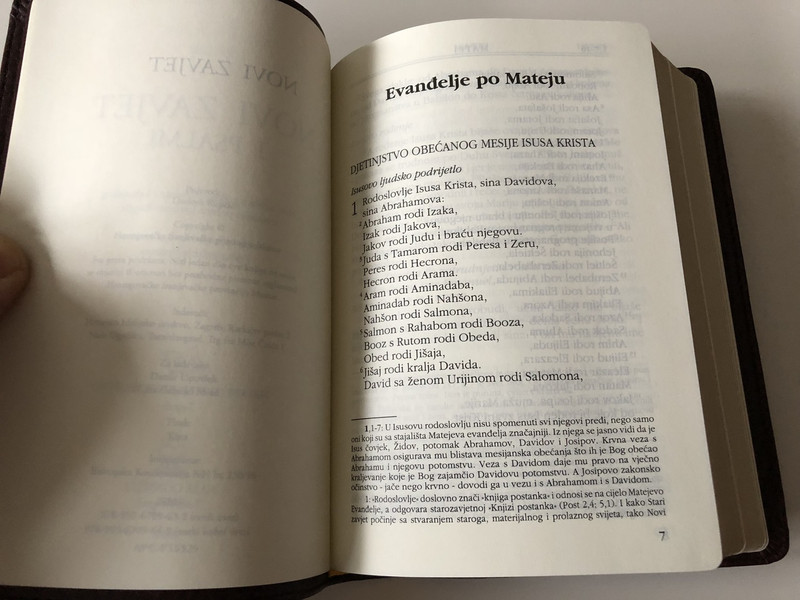 Novi Zavjet i Psalmi / The New Testament and The Book of Psalms in Croatian Language / Brown / Leather bound / Golden Edges / HBD 2008 / Translated from original languages by Lj. Rupčić (9789536709649)