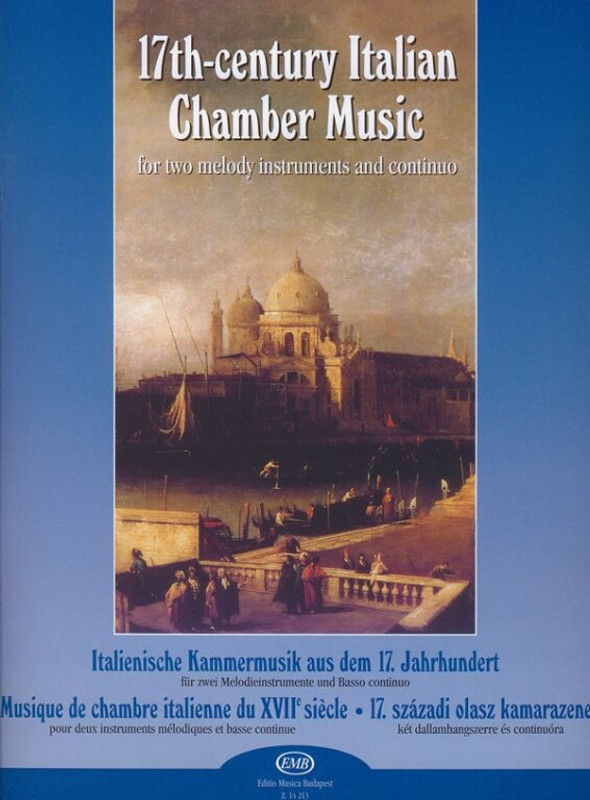 17th-century Italian Chamber Music  for two melody instruments and continuo  Selected and edited with continuo realization by Bali János  sheet music (9790080142134)