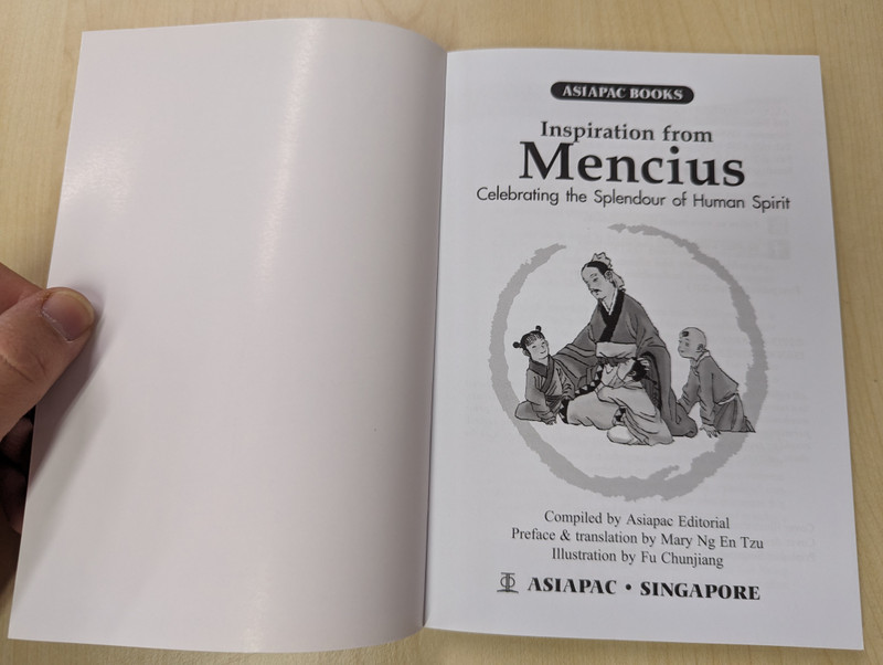 Inspiration from Mencius  Celebrating the Splendour of Human Spirit  ASIAPAC BOOKS  Paperback (9789812296665)