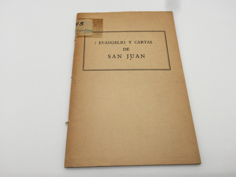 EVANGELIO Y CARTAS DE SAN JUAN / DIOS LACATACA MI ONAGAYACA LIDITS JONIMI / AZERBAIJANI TURKISH / SOCIEDADES BIBLICAS UNIDAS BUENOS AIRES 1960 / Paperback