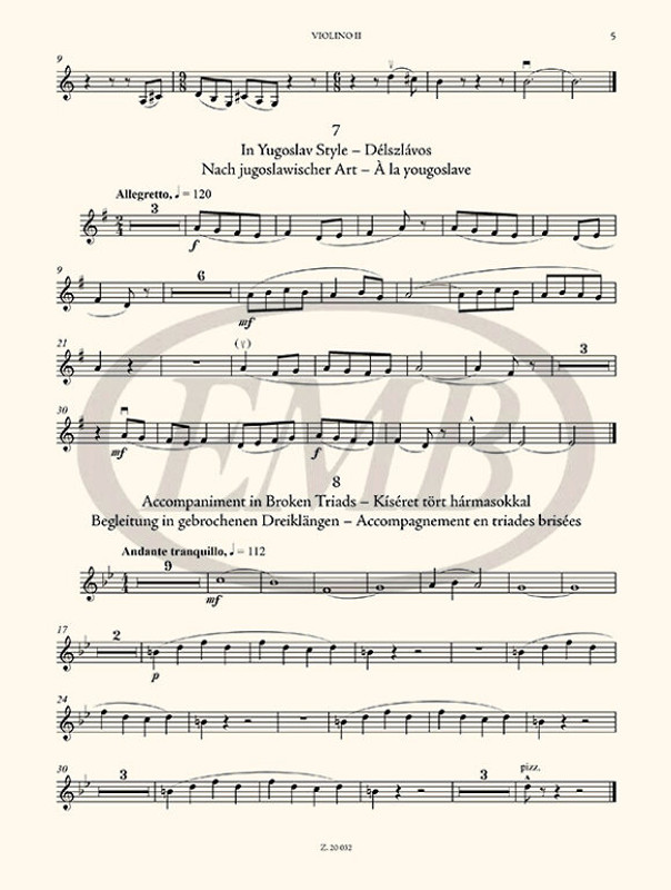 The Microcosm of String Ensemble Music 2  based on Béla Bartók's Mikrokosmos - Intermediate  sheet music (9790080305591)