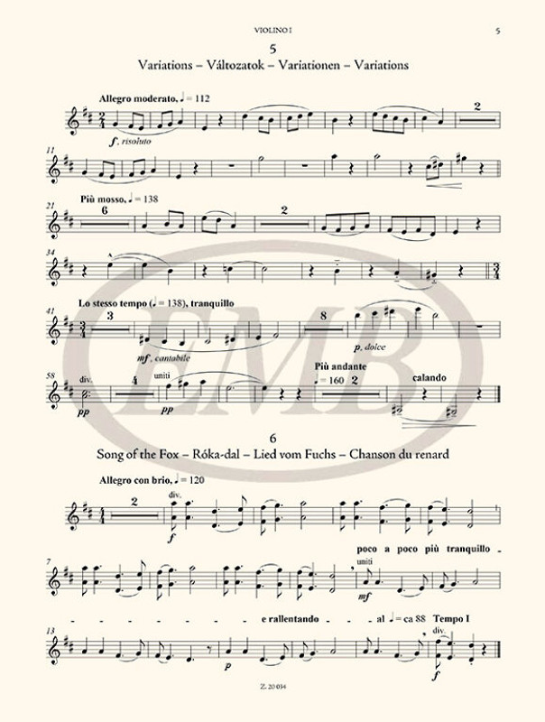 The Microcosm of String Ensemble Music 4  2022  based on Béla Bartók's Mikrokosmos for string orchestra  sheet music (9790080305713)