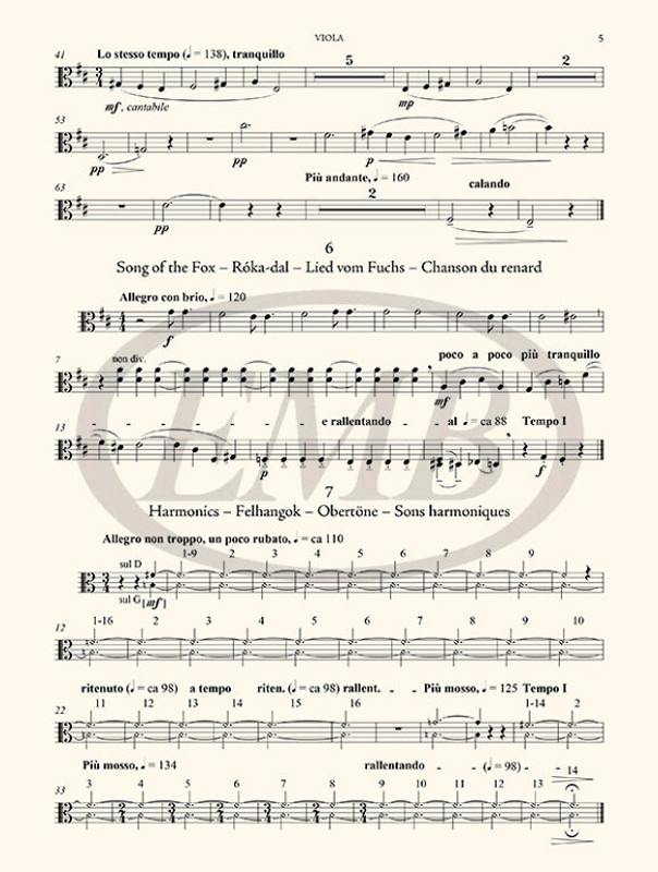 The Microcosm of String Ensemble Music 4  based on Béla Bartók's Mikrokosmos for string orchestra  sheet music  2022 (9790080305737)