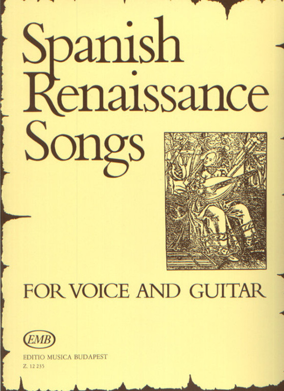 SPANISH RENAISSANCE SONGS  for voice and lute  Transcribed and edited by Benkő Dániel (9790080122358)