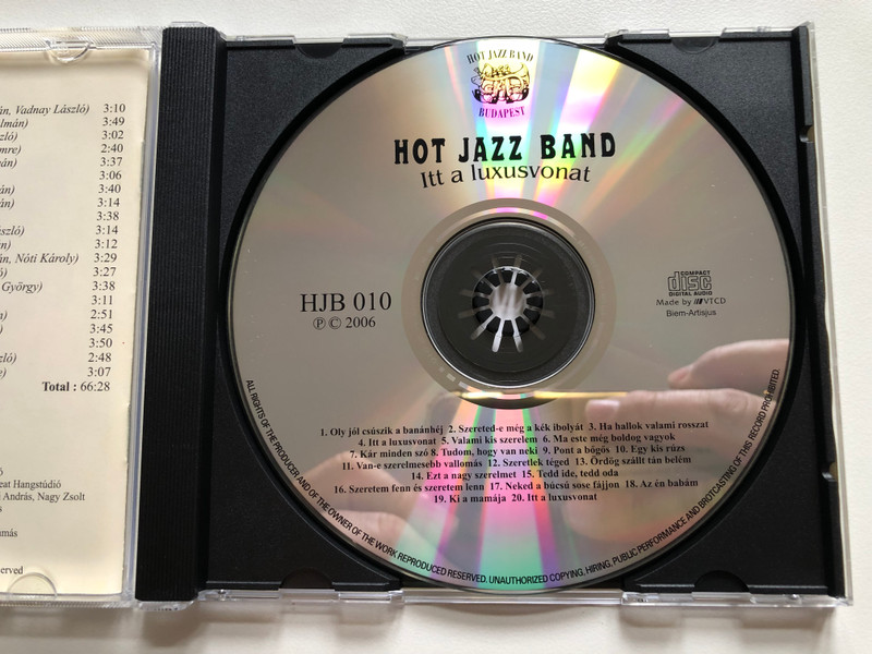 Hot Jazz Band – Itt A Luxusvonat / Idoutazas a '20-as, '30-as, '40-es evekbe = Back to the 1920s, '30s, and '40s / Hot Jazz Band Audio CD 2006 / HJB 010