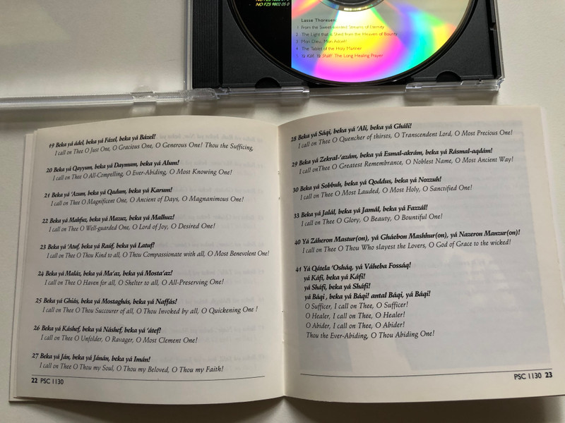 Lasse Thoresen: From The Sweet-Scented Streams of Eternity - The Norwegian Soloists' Choir, Anne-Lise Berntsen (soprano), Grete Pedersen Helgerod / Simax Classics Audio CD 1998 Stereo / PSC 1130