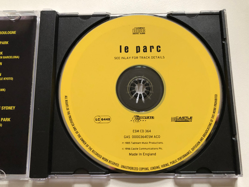 Tangerine Dream – Le Parc / Essential! Records Audio CD 1996 / ESM CD 364