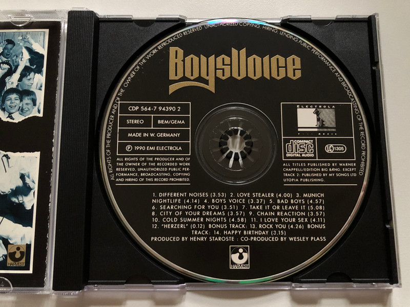 BoysVoice / EMI Electrola Audio CD 1990 Stereo / CDP 564-7 94390 2
