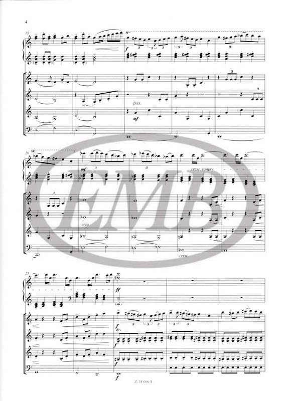 Csengery Dániel Concertino for piano and string orchestra  score and parts  sheet music (9790080300558)