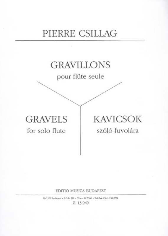 Csillag, Pierre Gravels  sheet music (9790080139493)