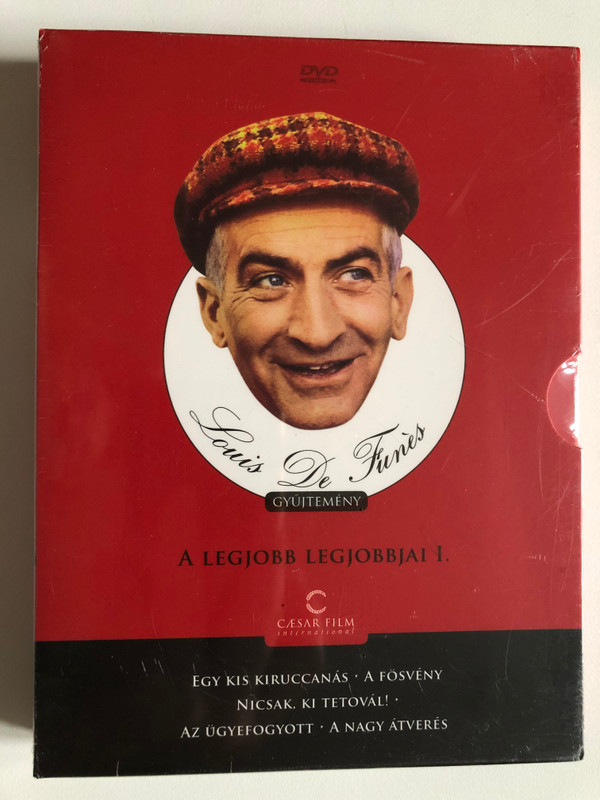 Egy kis kiruccanás, A Fösvény, Nicsak. ki tetovál!, Ügyefogyott, A Nagy átverés / Louis De Funés Gyűjtemény 1. / Caesar Film / 5 DVD Video Box Set (5999544702431)