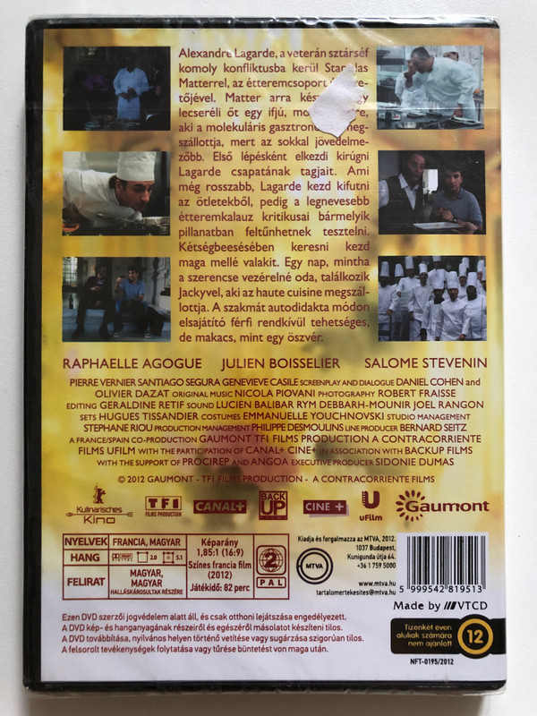 Én, a séf  DANIEL COHEN KULINÁRIS VÍGJÁTÉKA  A GAUMONT BEMUTATJA  JEAN RENO, MICHAEL YOUN  DVD Video (5999542819513)