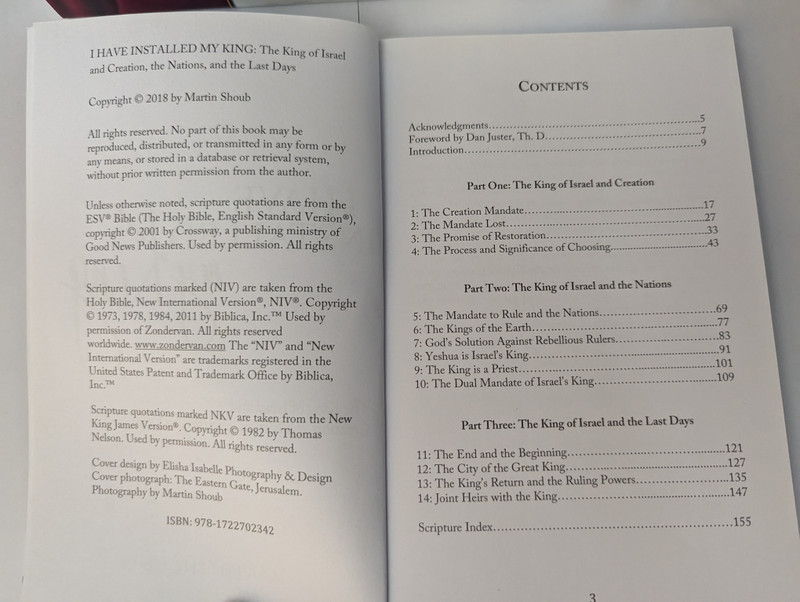 I Have Installed My King / The King of Israel and Creation, The Nations and The Last Days / By: Martin Shoub / CreateSpace Independent Publishing / Paperback (9781722702342)