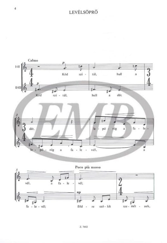 Kocsár Miklós Gyermekkarok III  Words by Csanádi Imre  sheet music (9790080076828)