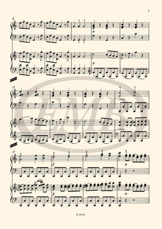 Vanhal, Johann Baptist Piano Concerto in C Major  Reduction for two pianos  piano score  Edited by Csurka Magda  Transcribed and edited by Vigh Lajos (9790080136119)