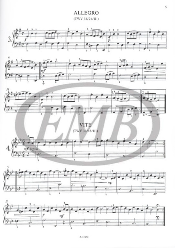 Telemann, Georg Philipp EASY MASTERPIECES FOR PIANO  Selected and edited by Csurka Magda  sheet music (9790080134528)