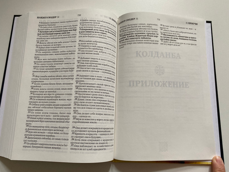 БИБЛИЯ / ЖАҢА ӨСИЕТ ЖЫРЛАР НАҚЫЛ СӨЗДЕР / NEW TESTAMENT PSALMS PROVERBS / НОВЫЙ ЗАВЕТ ПСАЛМЫ ПРИТЧИ / Библейская Миссия 2022 / Hardcover (9786010680678)