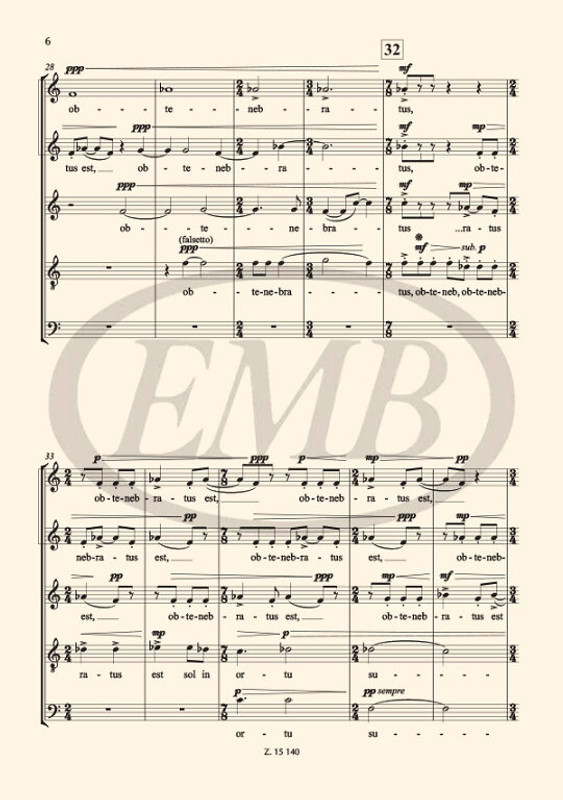 Dobos Dániel CALLIS STELLARUM (Path of Stars)  for mixed voices  choral sheets  sheet music (9790080151402)