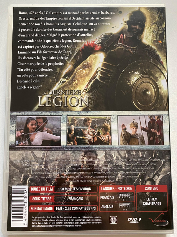 La dernière légion / COLIN FIRTH, BEN KINGSLEY, AISHWARYA RAI / LA FIN D'UN EMPIRE LA NAISSANCE D'UNE LEGENDE /DVD Video (5414474353008)