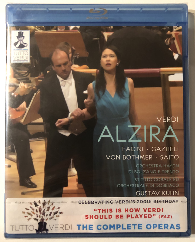 VERDI - ALZIRA / FACINI, GAZHELI, VON BOTHMER, SAITO / ORCHESTRA HAYDN DI BOLZANO E TRENTO / ISTITUTO CORALE ED ORCHESTRALE DI DOBBIACO GUSTAV KUHN / TUTTO VERDI / DVD Video (814337012151)