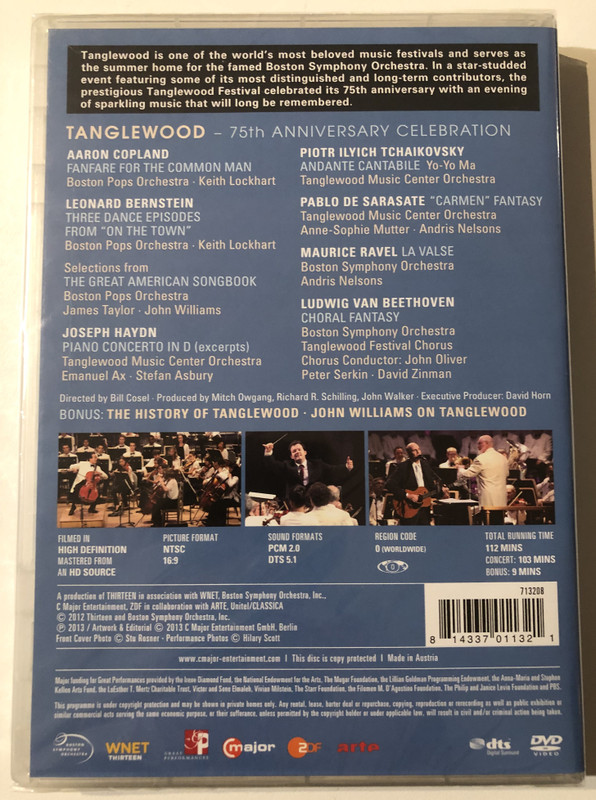TANGLEWOOD 75th ANNIVERSARY CELEBRATION / BOSTON SYMPHONY ORCHESTRA / BOSTON POPS ORCHESTRA / TANGLEWOOD MUSIC CENTER ORCHESTRA / TANGLEWOOD FESTIVAL CHORUS / major / DVD Video (814337011321)