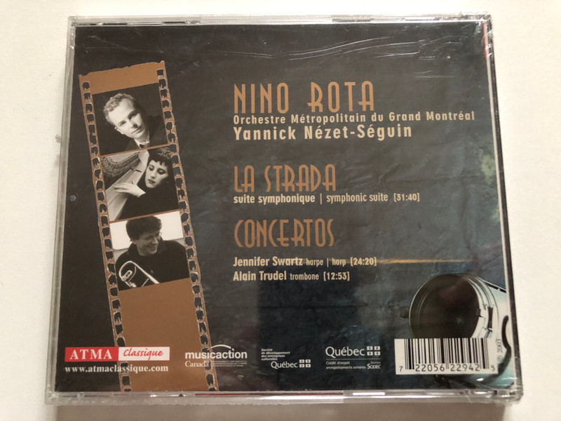 Nino Rota - La Strada; Concertos - Orchestre Métropolitain du Grand Montréal, Yannick Nézet-Séguin, Jennifer Swartz (harpe), Alain Trudel (trombone) / Atma Classique Audio CD / ACD2 2294