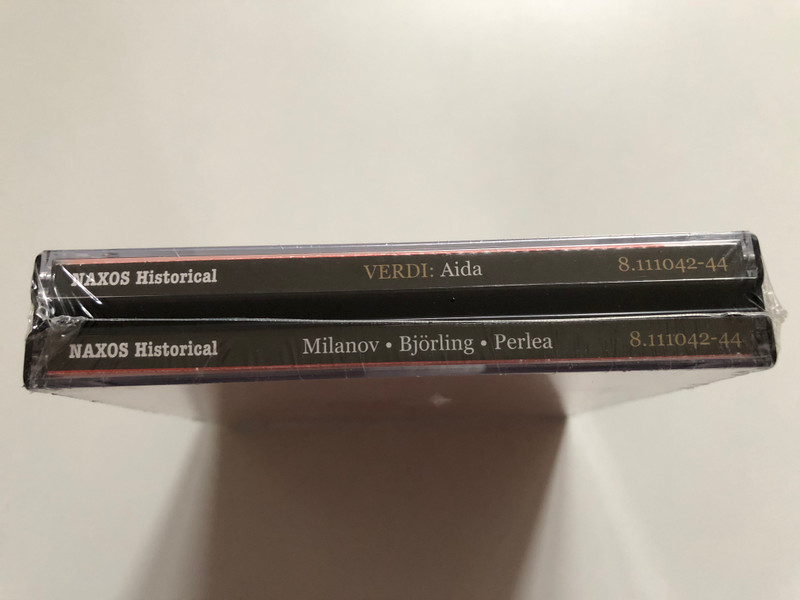 Verdi: Aida - Zinka Milanov, Jussi Björling, Fedora Barbieri, Leonard Warren, Boris Christoff, Rome Opera Huse Chorus And Orchestra, Jonel Perlea / Naxos 3x Audio CD 2006 / 8.111042-44